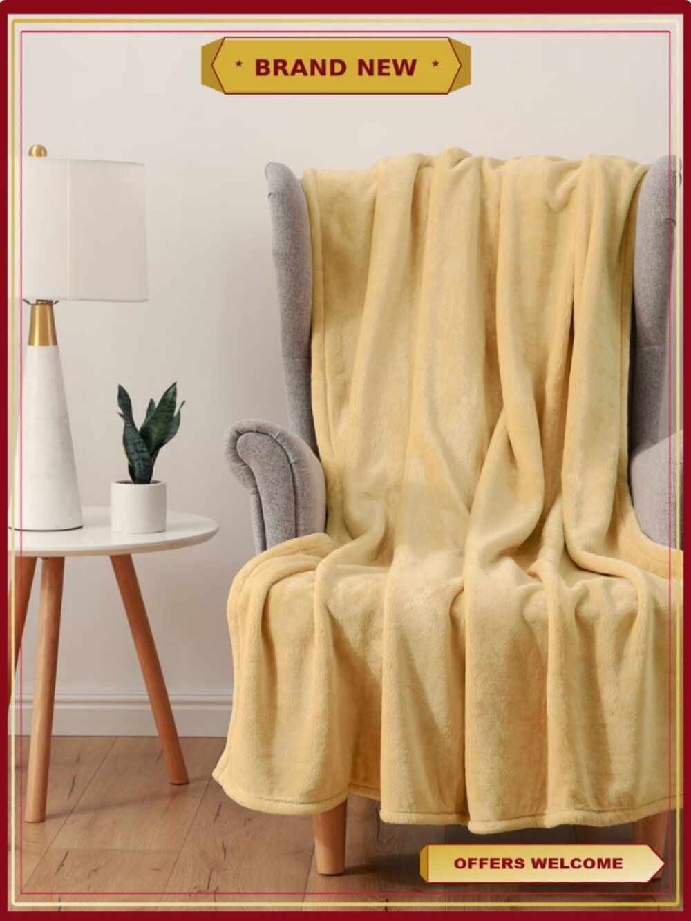 Eco Plush Oversized Throw Blanket Soft Cozy Earth-Friendly